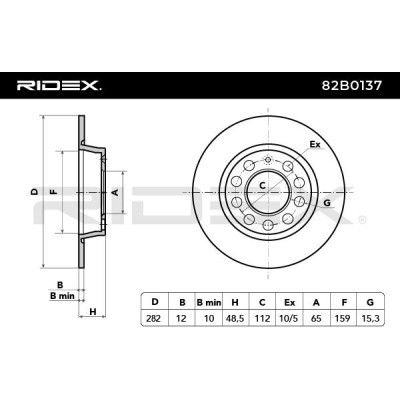 Brake Disc RIDEX 82B0137 82B0137 - photo 5