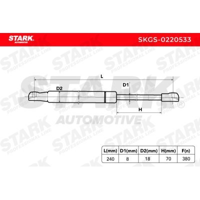 Gas Spring, boot-/cargo area Stark SKGS-0220533 SKGS-0220533 - photo 5