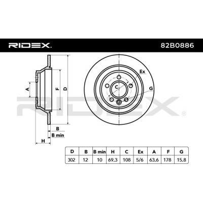 Brake Disc RIDEX 82B0886 82B0886 - photo 4