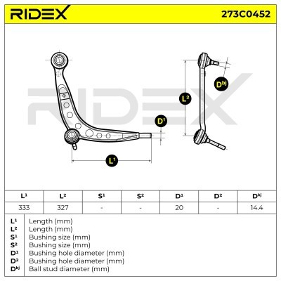 Control Arm RIDEX 273C0452 273C0452 - photo 6