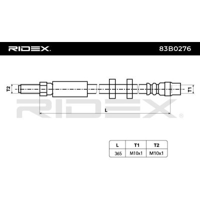 Brake Hose RIDEX 83B0276 83B0276 - photo 3