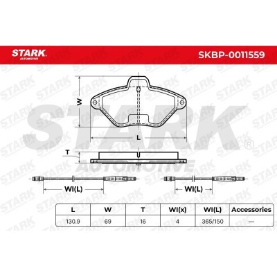 Brake Pads Set Stark SKBP-0011559 SKBP-0011559 - photo 5