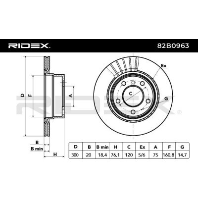 Brake Disc RIDEX 82B0963 82B0963 - photo 6