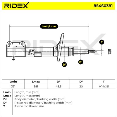 Shock Absorber RIDEX 854S0381 854S0381 - photo 5