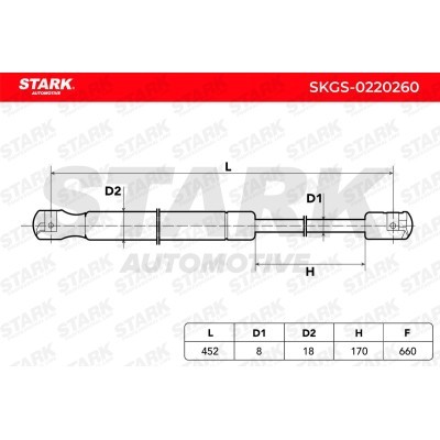 Gas Spring, boot-/cargo area Stark SKGS-0220260 SKGS-0220260 - photo 7