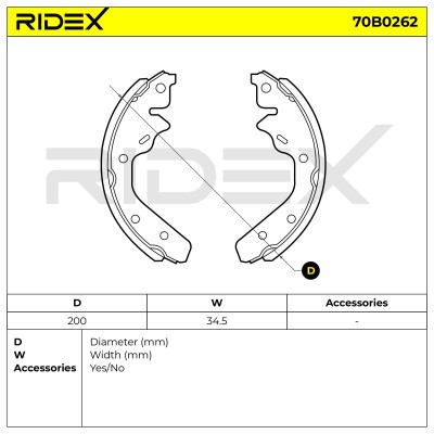 Brake Pads Set RIDEX 70B0262 70B0262 - photo 6