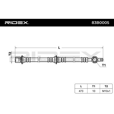 Brake Hose RIDEX 83B0005 83B0005 - photo 3