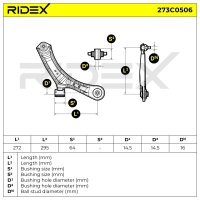 Control Arm RIDEX 273C0506 273C0506 - photo 5