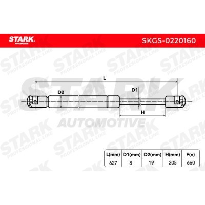 Gas Spring, boot-/cargo area Stark SKGS-0220160 SKGS-0220160 - photo 3