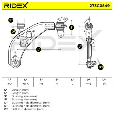 Control Arm RIDEX 273C0549 273C0549 - photo 6