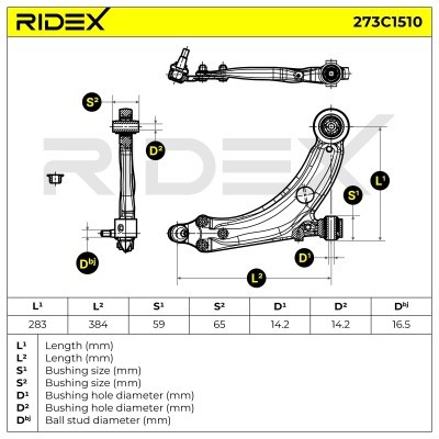 Control Arm RIDEX 273C1510 273C1510 - photo 7