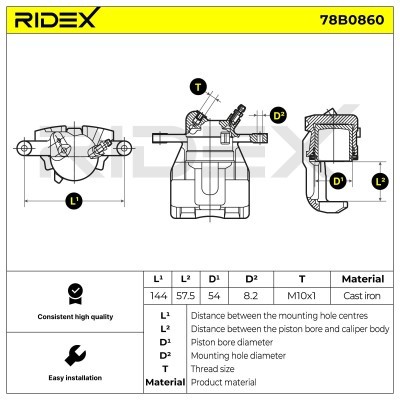 Brake Caliper RIDEX 78B0860 78B0860 - photo 5