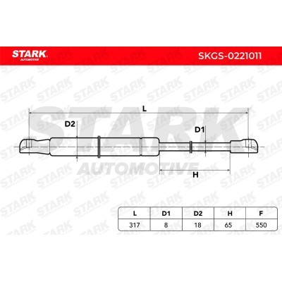 Gas Spring, boot-/cargo area Stark SKGS-0221011 SKGS-0221011 - photo 6
