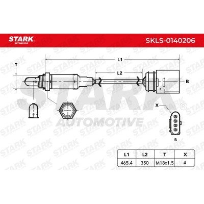 Lambda (Oxygen) Sensor Stark SKLS-0140206 SKLS-0140206 - photo 3