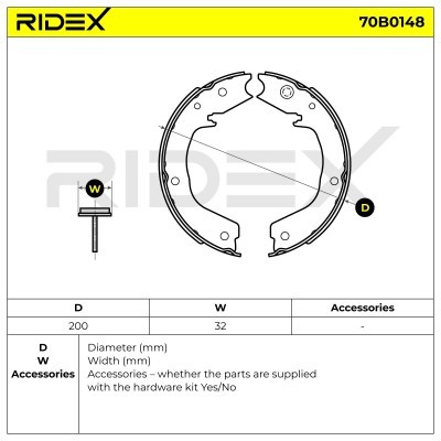 Brake Pads Set RIDEX 70B0148 70B0148 - photo 6