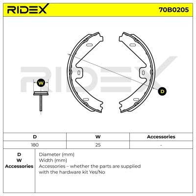 Brake Pads Set RIDEX 70B0205 70B0205 - photo 6