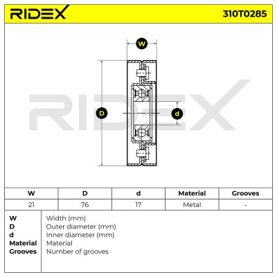 Belt Tensioner V-Ribbed Belt RIDEX 310T0285 310T0285 - photo 9