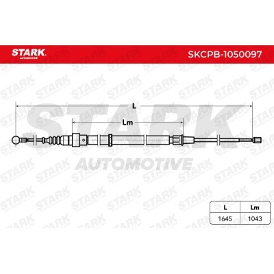 Cable Pull, Parking Brake Stark SKCPB-1050097 SKCPB-1050097 - photo 3