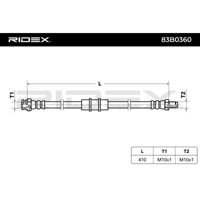 Brake Hose RIDEX 83B0360 83B0360 - photo 4