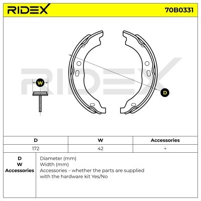 Brake Pads Set RIDEX 70B0331 70B0331 - photo 7