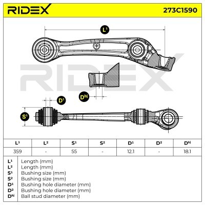 Control Arm RIDEX 273C1590 273C1590 - photo 5