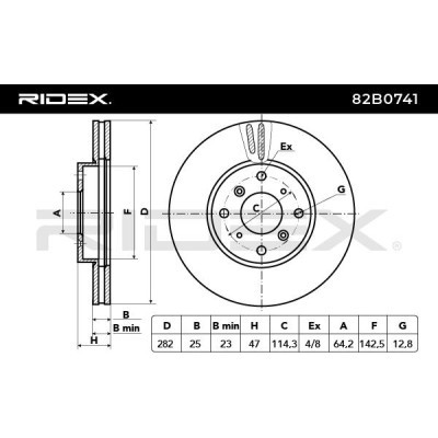Brake Disc RIDEX 82B0741 82B0741 - photo 3