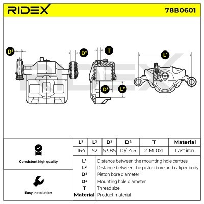 Brake Caliper RIDEX 78B0601 78B0601 - photo 5