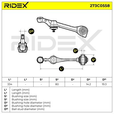 Control Arm RIDEX 273C0558 273C0558 - photo 4