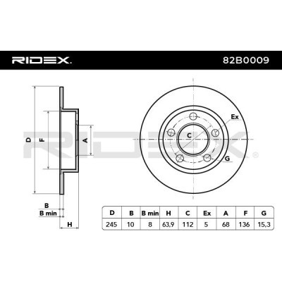 Brake Disc RIDEX 82B0009 82B0009 - photo 5