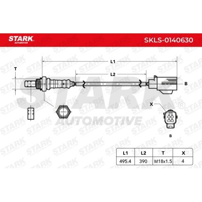 Lambda (Oxygen) Sensor Stark SKLS-0140630 SKLS-0140630 - photo 6