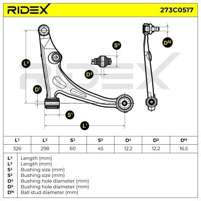 Control Arm RIDEX 273C0517 273C0517 - photo 7