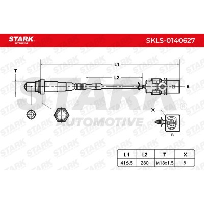 Lambda (Oxygen) Sensor Stark SKLS-0140627 SKLS-0140627 - photo 7