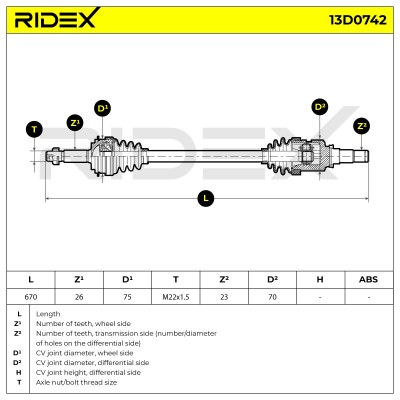 Drive Shaft RIDEX 13D0742 13D0742 - photo 8