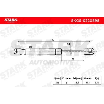 Gas Spring, boot-/cargo area Stark SKGS-0220898 SKGS-0220898 - photo 6