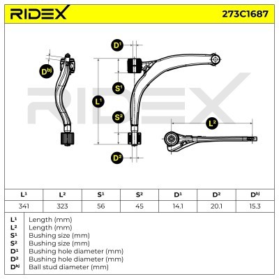 Control Arm RIDEX 273C1687 273C1687 - photo 5