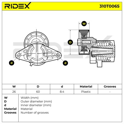 Belt Tensioner V-Ribbed Belt RIDEX 310T0065 310T0065 - photo 6