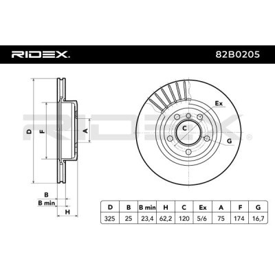 Brake Disc RIDEX 82B0205 82B0205 - photo 4