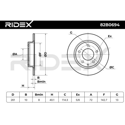 Brake Disc RIDEX 82B0694 82B0694 - photo 3