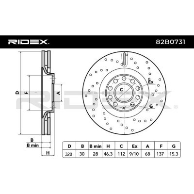 Brake Disc RIDEX 82B0731 82B0731 - photo 3