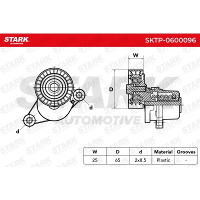 Belt Tensioner V-Ribbed Belt Stark SKTP-0600096 SKTP-0600096 - photo 6