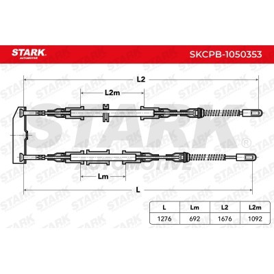 Cable Pull, Parking Brake Stark SKCPB-1050353 SKCPB-1050353 - photo 6