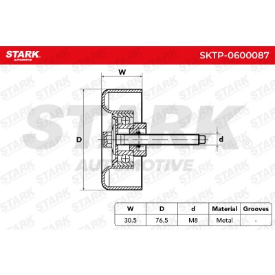 Belt Tensioner V-Ribbed Belt Stark SKTP-0600087 SKTP-0600087 - photo 5