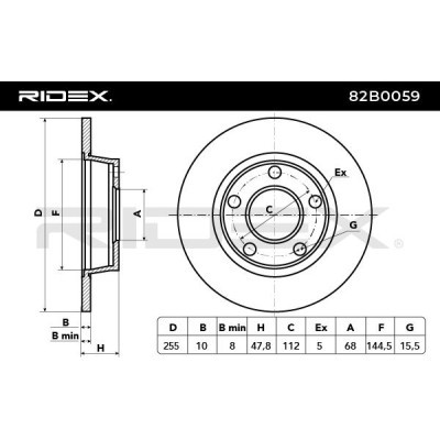 Brake Disc RIDEX 82B0059 82B0059 - photo 4