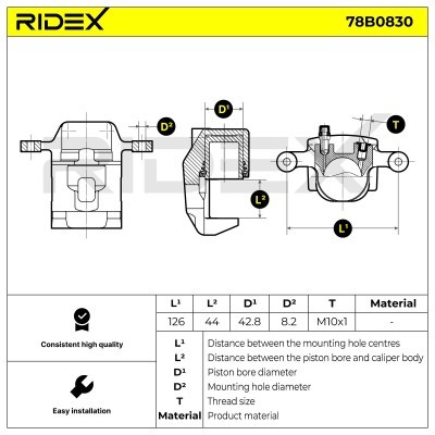 Brake Caliper RIDEX 78B0830 78B0830 - photo 5