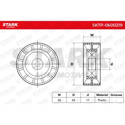 Belt Tensioner V-Ribbed Belt Stark SKTP-0600219 SKTP-0600219 - photo 5