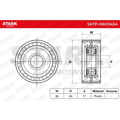 Belt Tensioner V-Ribbed Belt Stark SKTP-0600434 SKTP-0600434 - photo 4
