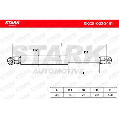 Gas Spring, boot-/cargo area Stark SKGS-0220491 SKGS-0220491 - photo 5