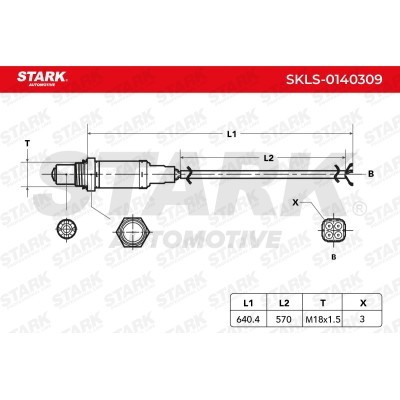 Lambda (Oxygen) Sensor Stark SKLS-0140309 SKLS-0140309 - photo 2