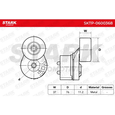 Belt Tensioner V-Ribbed Belt Stark SKTP-0600368 SKTP-0600368 - photo 8