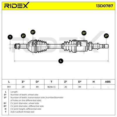 Drive Shaft RIDEX 13D0787 13D0787 - photo 8